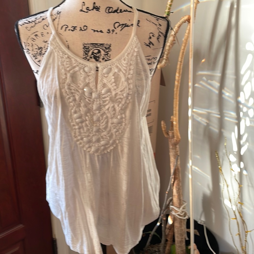 White beaded top